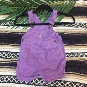 Adorable Carhartt purple overalls with hearts